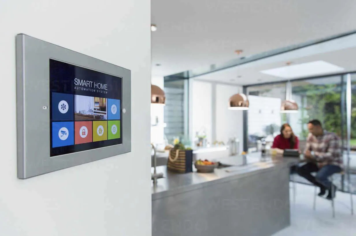 Kitchen with 4k touch monitor