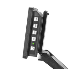 Side view of a black 8