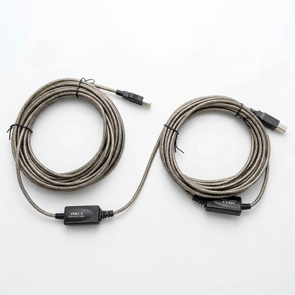 Heavy Duty Active USB 2.0 A to B Cable - 15 Meters (49.2 ft)