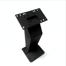 Touch Screen Guru small/medium sized black metal floor standing digital signage kiosk stand with VESA mount for 22